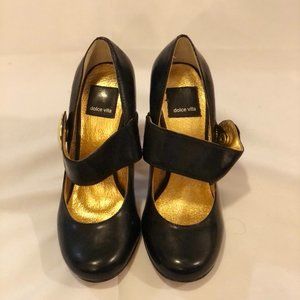 Dolce Vita Black/Red Patent Leather Mary Jane Pump